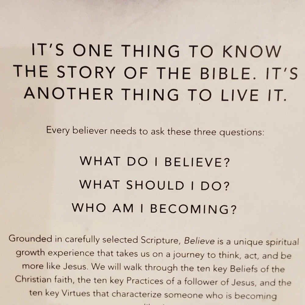 Believe Living the Story of the Bible to Become Like Jesus Greater San Antonio